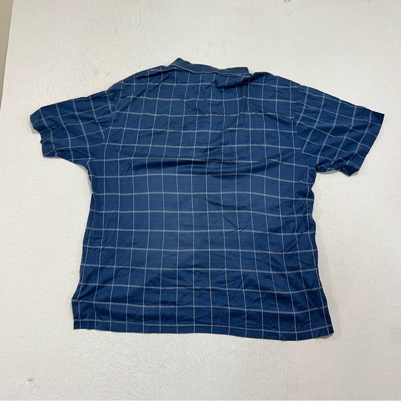 Tasso Ella Gold men Blue Plaid Polo hirt Double Mercerized Cotton Size Large - Picture 2 of 7